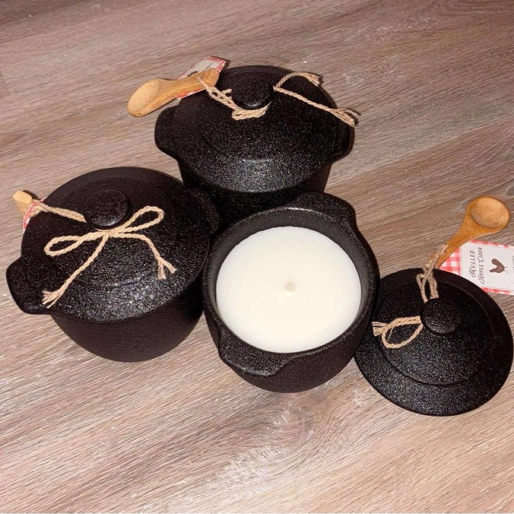Black Cast Iron Candle